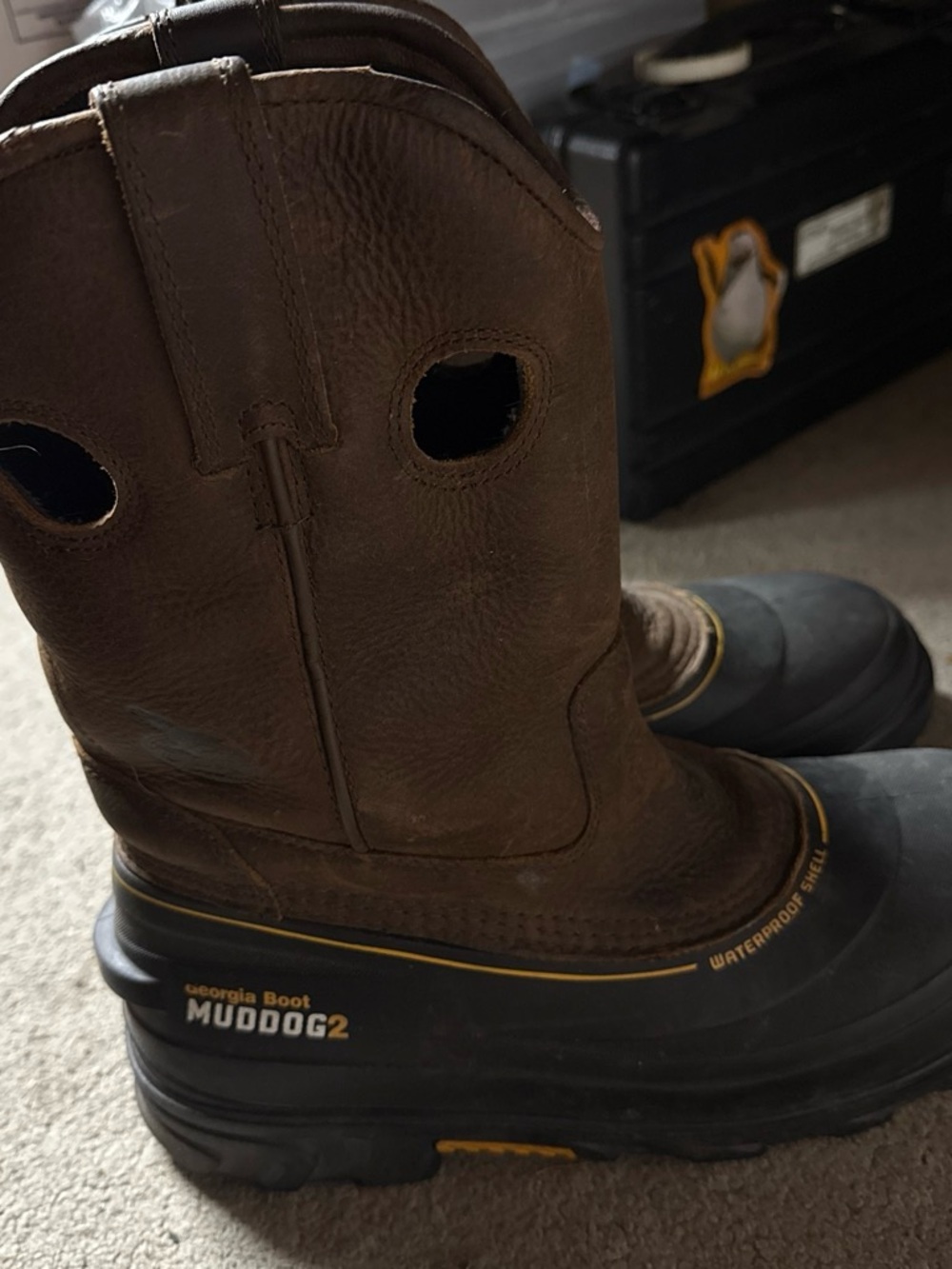Georgia Boot MudDog2 Brown and Black Waterproof Work Boots size 11